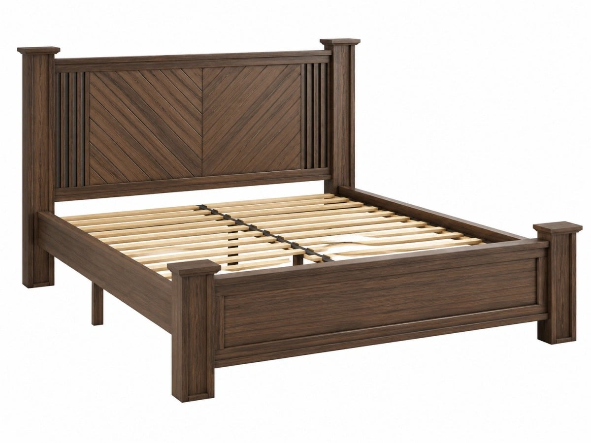 Letto Matrimoniale in Legno Stile Classico