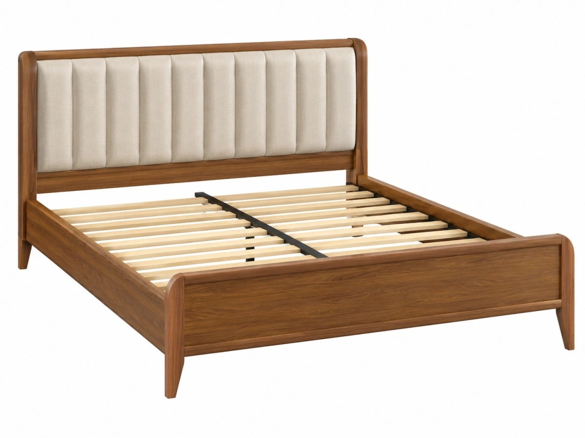 Letto Matrimoniale Legno Imbottito - Stile Moderno