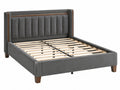 Letto Matrimoniale - Tessuto Grigio - Moderno