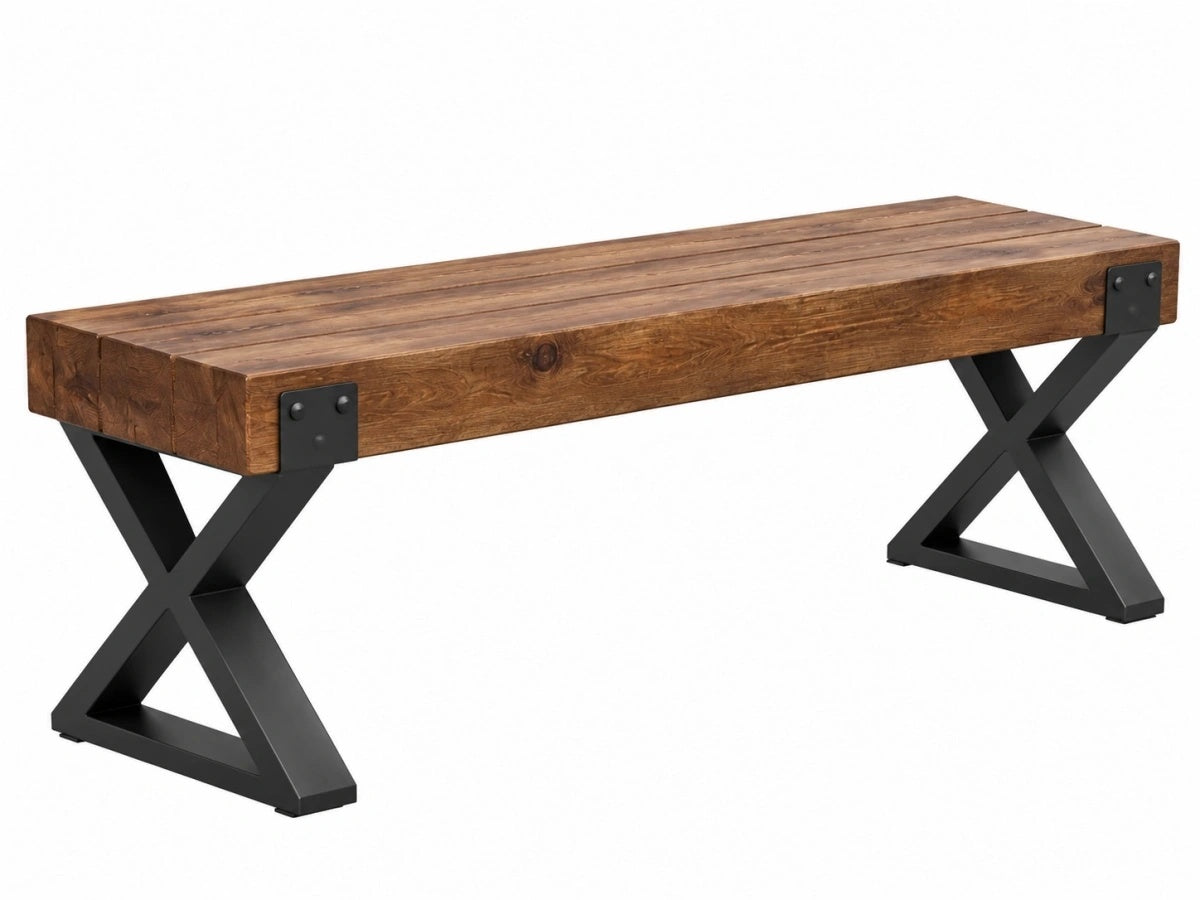 Panca Legno-Metallo Industriale