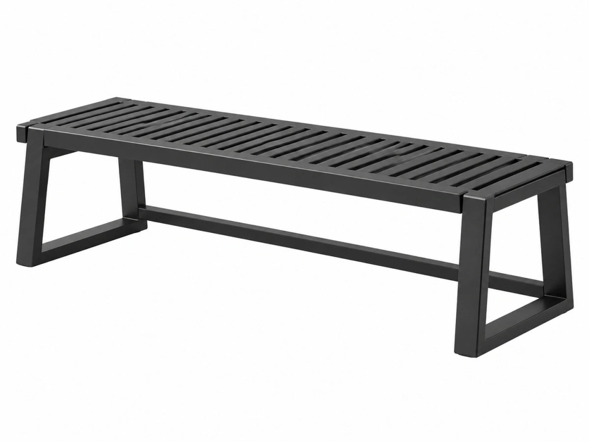Panca Metallo Nero - Stile Moderno per Esterno