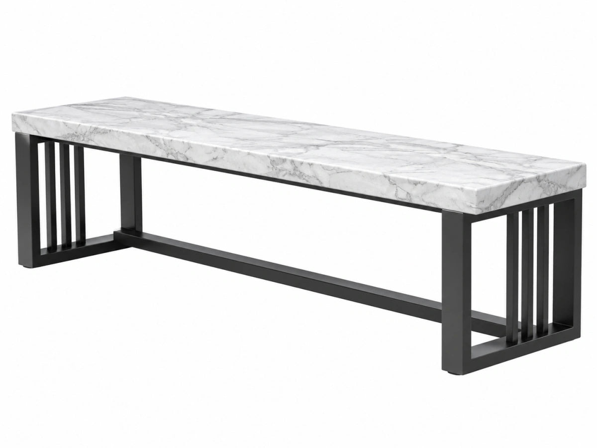 Panca rettangolare marmo 120cm - Moderno