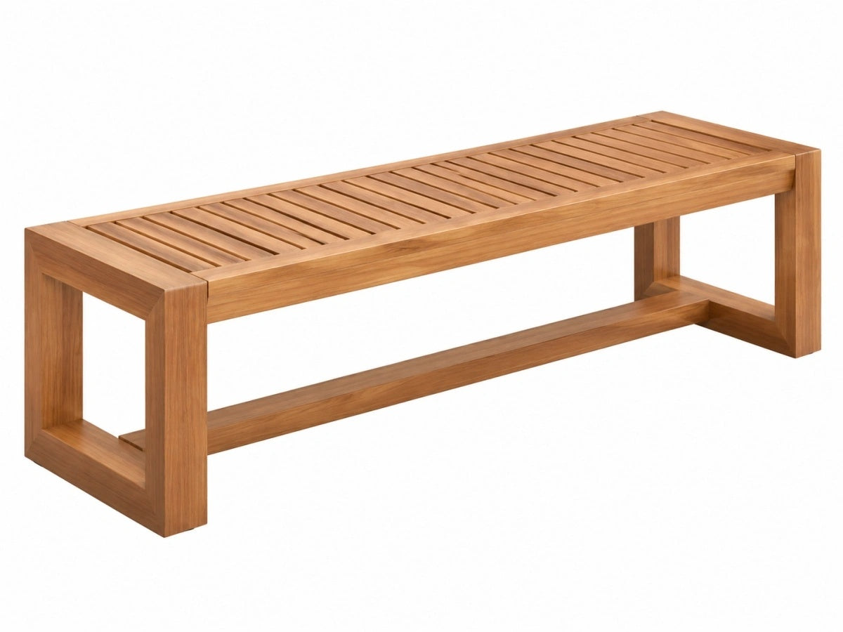 Panca in Legno Massello per Esterni - 120x35x45cm