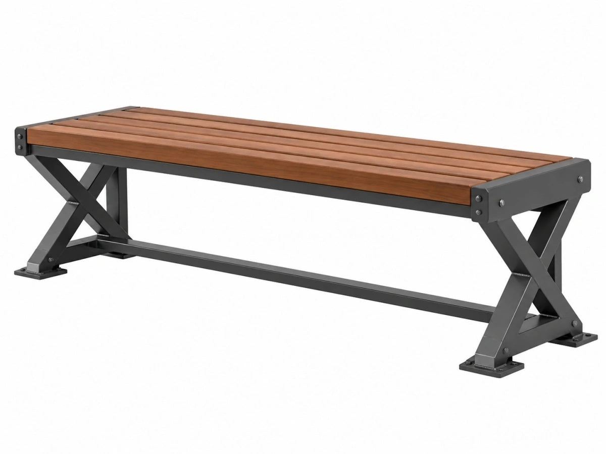 Panca - 120cm Struttura in Metallo/Legno Moderno