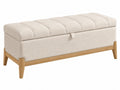 Panca Contenitore - Tessuto Beige - Moderno