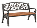 Panca da Giardino in Metallo/Legno - Design a Foglia