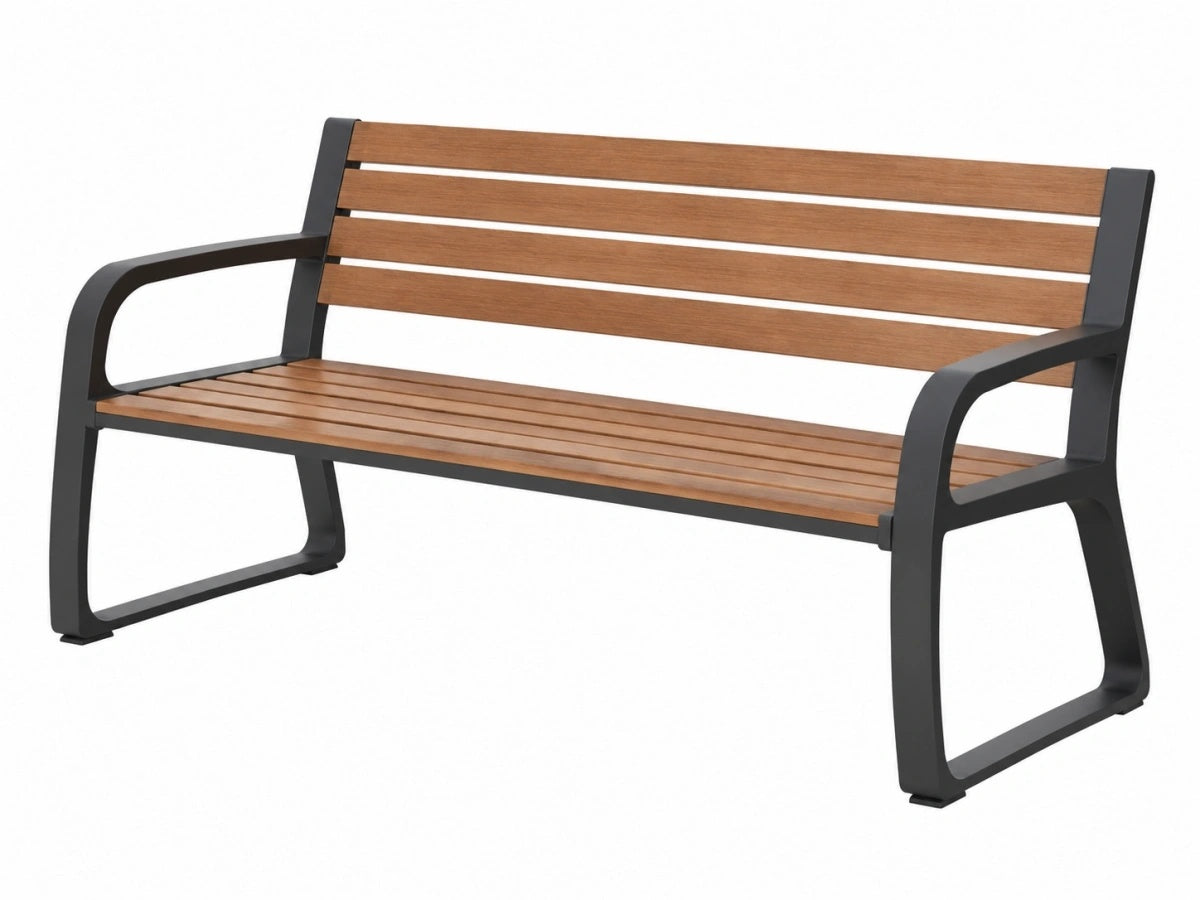 Panchina da Giardino - Legno/Metallo - Stile Moderno