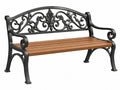 Panchina da Giardino in Metallo e Legno Stile Classico