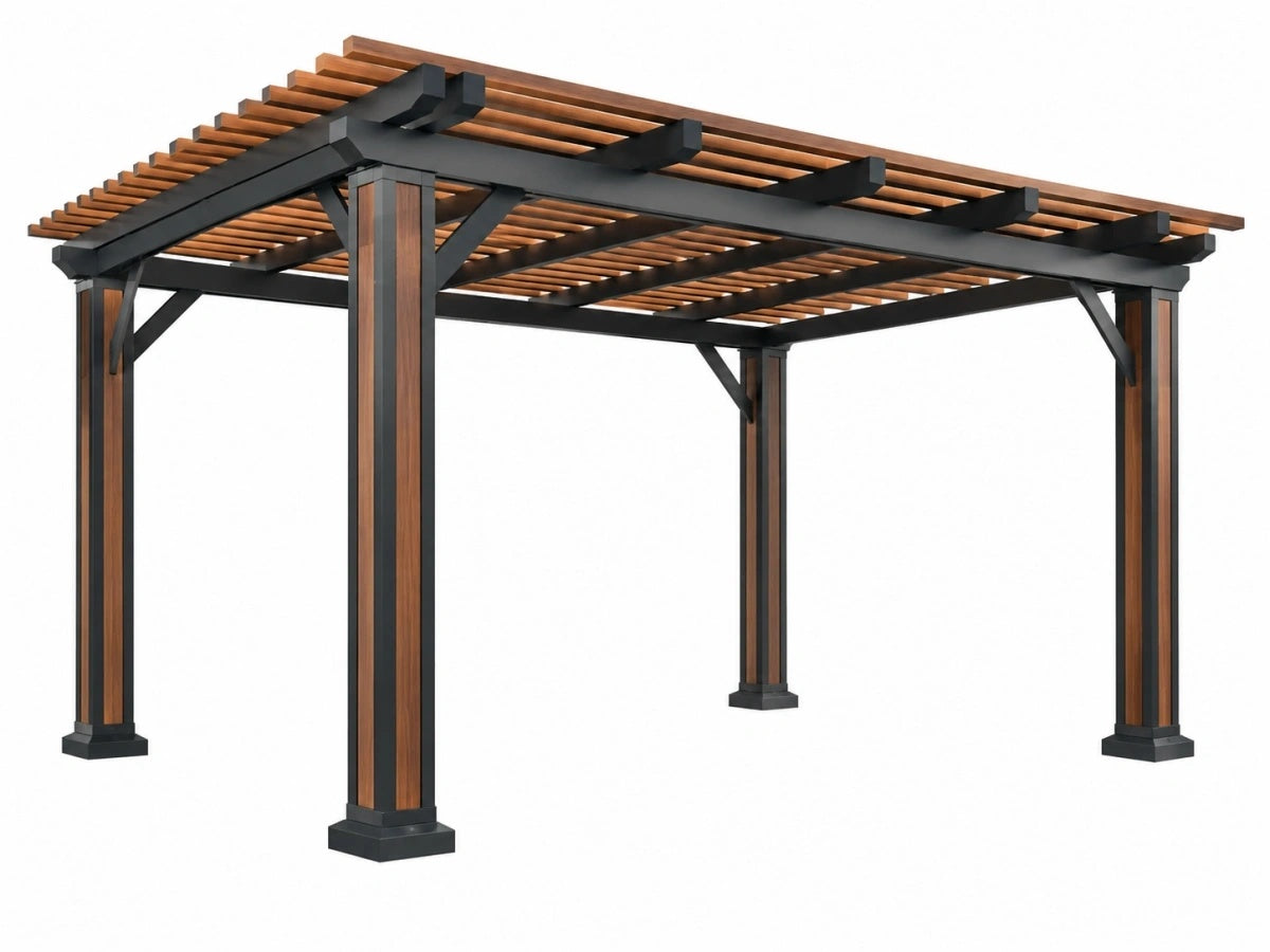 Pergola da Giardino Legno/Metallo Design Moderno