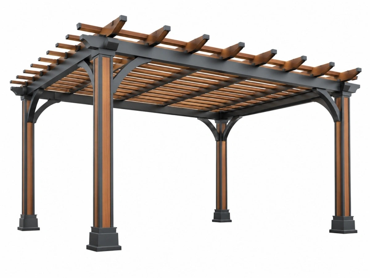 Pergola in Legno/Metallo 300x300x250cm - Esterno