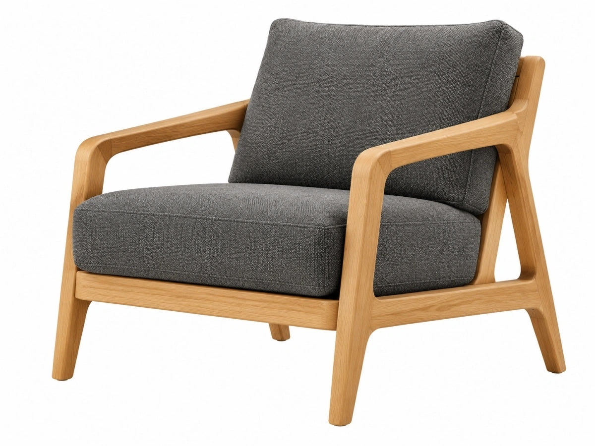 Poltrona in Tessuto Grigio - Stile Moderno