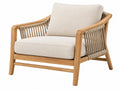 Poltrona in Legno e Corda - 75x85x90cm Tessuto Moderno