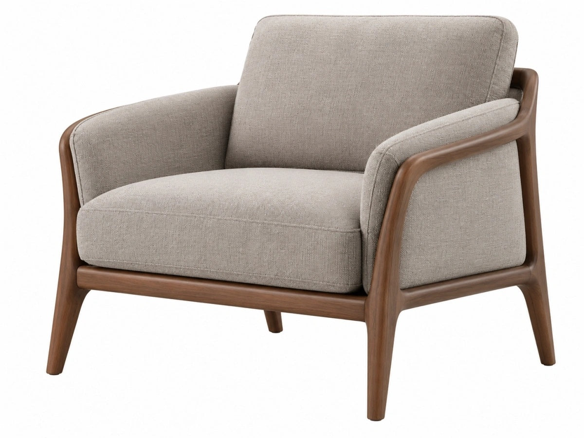 Poltrona - Tessuto Grigio - Stile Moderno